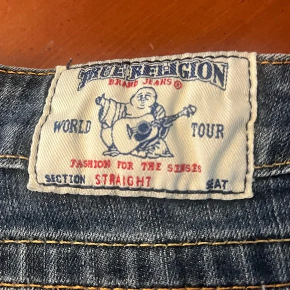 True Religion Dark Blue Straight Leg Jeans - Picture 3 of 6